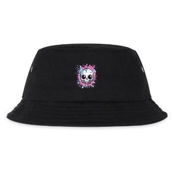 Neon Splatter Schädel Kunst - Kinder Bucket Hat - Schwarz - Vorne