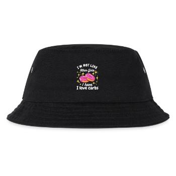 Ich bin nicht wie andere Mädchen, ich liebe Carbs Donut - Kinder Bucket Hat - Schwarz - Vorne