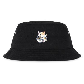 Kawaii Ramen Cat Joy - Bucket Hat til børn - sort - Foran