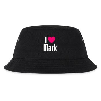 I Love Mark Pinkes Herz Ich liebe Mark - Kinder Bucket Hat - Schwarz - Vorne