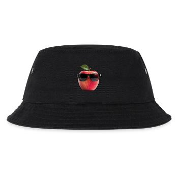 Apple with sunglasses - Kids’ Bucket Hat - black - Front