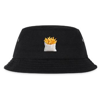Pommes frites Tüte Fast Food - Kinder Bucket Hat - Schwarz - Vorne