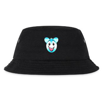 Fröhlicher Blau Weiß Bärenmaskottchen - Kinder Bucket Hat - Schwarz - Vorne