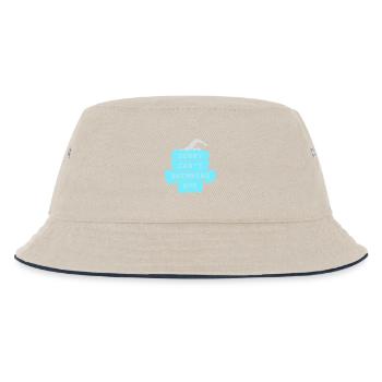 Sorry Can't Swimming Bye Schwimmer Ausrede Humor - Kinder Bucket Hat - Natur/Navy - Vorne