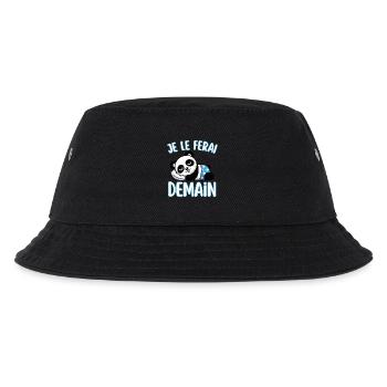 Lustiges T-Shirt "Je Le Do" morgen – lustiger Satz - Kinder Bucket Hat - Schwarz - Vorne