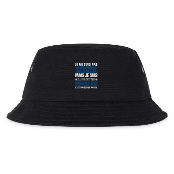 Bordeaux Fußballgeschenk - Kinder Bucket Hat - Schwarz - Vorne