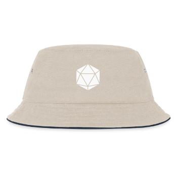Geometrischer Polyeder Diamant - Kinder Bucket Hat - Natur/Navy - Vorne