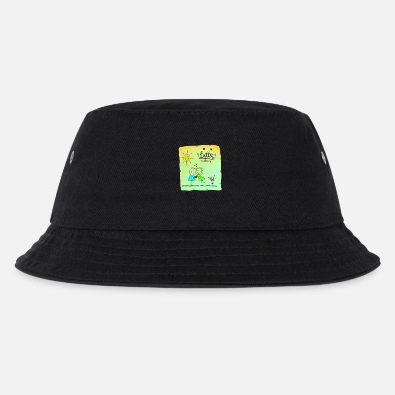 Gemeinsam Besser Zeichnung - Kinder Bucket Hat - Schwarz
