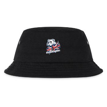 Bulldogge mit britischer Flagge und Big Ben - Kinder Bucket Hat - Schwarz - Vorne