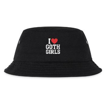 Ich liebe Goth Girls - Kinder Bucket Hat - Schwarz - Vorne
