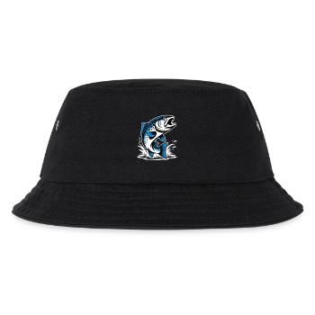 Springende Forelle - Kinder Bucket Hat - Schwarz - Vorne