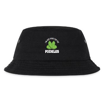 Gurke Gurken Essiggurke - Kinder Bucket Hat - Schwarz - Vorne