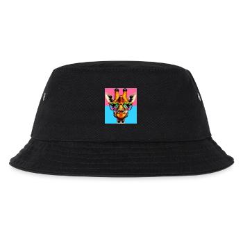 Giraffe - Kinder Bucket Hat - Schwarz - Vorne
