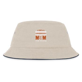 99 % Kinder-Großartigkeit kommt vom Mutter-Shirt - Kinder Bucket Hat - Natur/Navy - Vorne