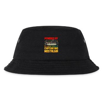 Powered by Chiptune | Retro nostalgia - Kids’ Bucket Hat - black - Front