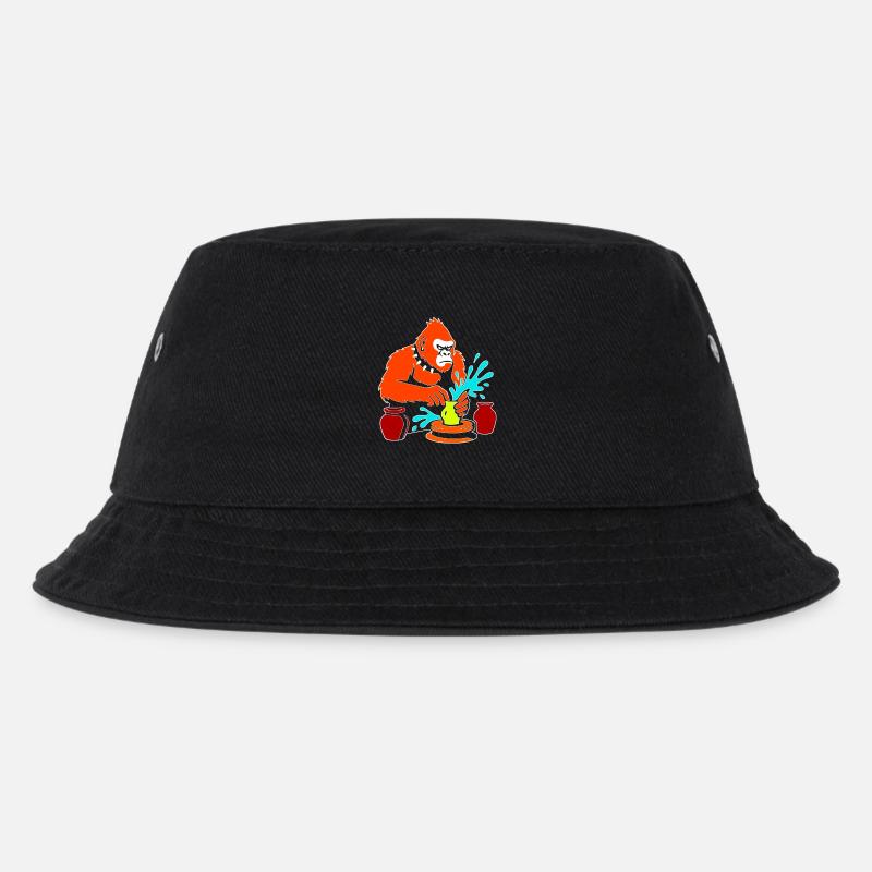 Gorilla Pottery Splash Studio - Kids’ Bucket Hat - black