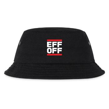 Eff Off Slogan in Red White - Kids’ Bucket Hat - black - Front