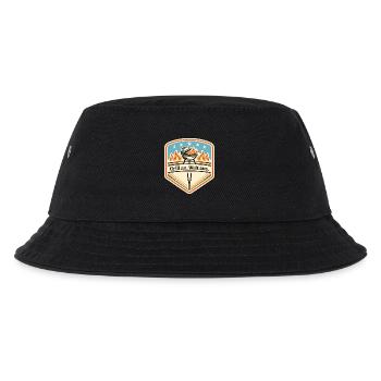Grill Abzeichen Welt Aus Patch - Kinder Bucket Hat - Schwarz - Vorne