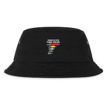 warum ich beim tennis verliere  - Kinder Bucket Hat - Schwarz - Vorne