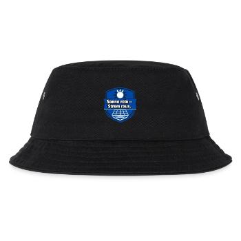 Solarmodul Solarenergie Solarstrom - Kinder Bucket Hat - Schwarz - Vorne