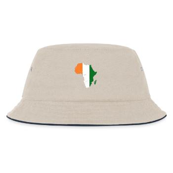 Elfenbeinküste Flagge Afrika used - Kinder Bucket Hat - Natur/Navy - Vorne