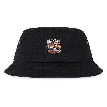 Unterschätze niemals einen alten Mann mit einem Oldtimer - Kinder Bucket Hat - Schwarz - Vorne