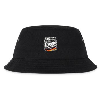 Erster Fehlpass beendet Gelassenheit - Kinder Bucket Hat - Schwarz - Vorne