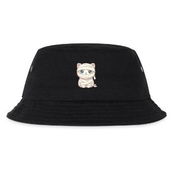 Katze als Mumie an Halloween - Kinder Bucket Hat - Schwarz - Vorne