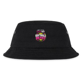 Softball-Humorspielerin Sportmädchen Pink Gift - Kinder Bucket Hat - Schwarz - Vorne