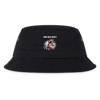 Nerv Mich Nicht Waschbär Waschbären Waldtier - Kinder Bucket Hat - Schwarz - Vorne