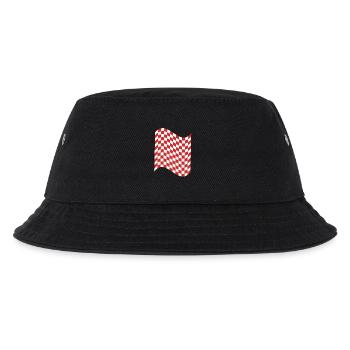 Motif à damier rouge et blanc doux, dans un drapeau - Bob Enfant - noir - Devant