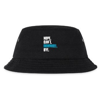 Nope can't downhill Fahrrad Mountainbike MTB - Kinder Bucket Hat - Schwarz - Vorne