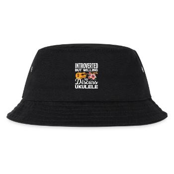 Lustiges Ukulele Designs Und Sprüche - Kinder Bucket Hat - Schwarz - Vorne