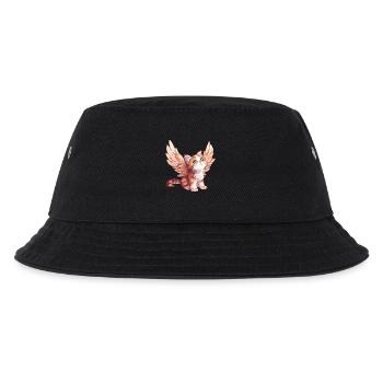 Niedliches Katzenengel Comic Design - Kinder Bucket Hat - Schwarz - Vorne