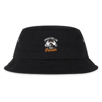 Biker mit Pate - Ich kann kein Motorrad haben - Kinder Bucket Hat - Schwarz - Vorne