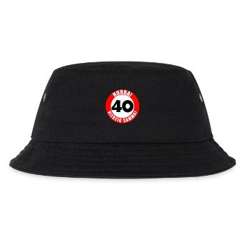 40. Geburtstag Hurra lustiger Spruch - Kinder Bucket Hat - Schwarz - Vorne