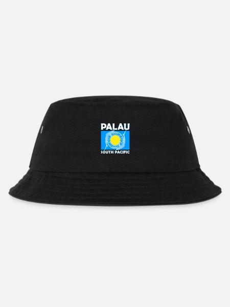 Palau Flagge und Blauhaie - Kinder Bucket Hat - Schwarz