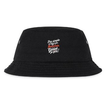 Metzger auch genial - Kinder Bucket Hat - Schwarz - Vorne
