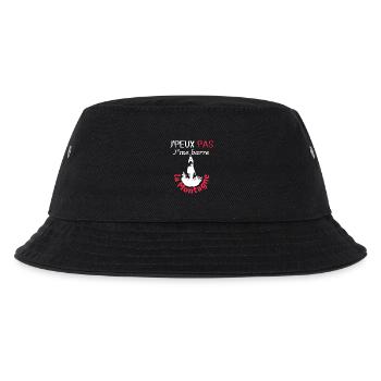 Ich kann nicht, ich gehe in die Berge - Kinder Bucket Hat - Schwarz - Vorne