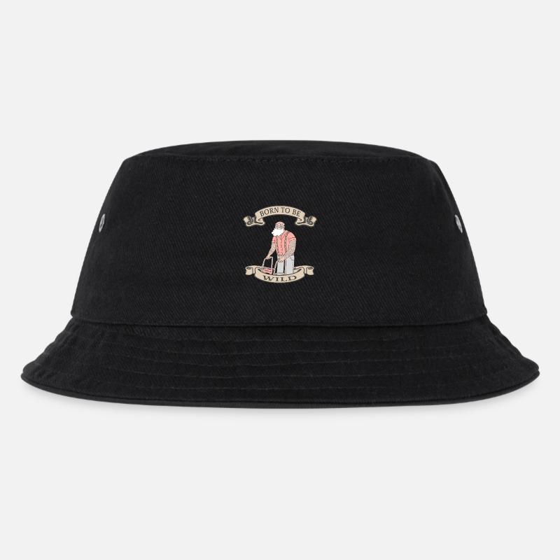 Aktiver Senior mit Rollator - Kinder Bucket Hat - Schwarz