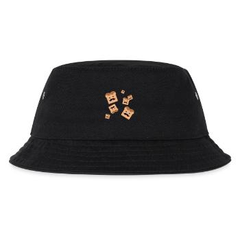 Toast with moustache - Kids’ Bucket Hat - black - Front