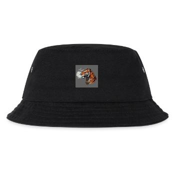 Smoking Tiger with Gold Chain - Comic Vibes - Kids’ Bucket Hat - black - Front