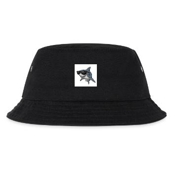 Cool shark with sunglasses - Kids’ Bucket Hat - black - Front