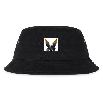 Futuristic motorcycle with wings - Kids’ Bucket Hat - black - Front