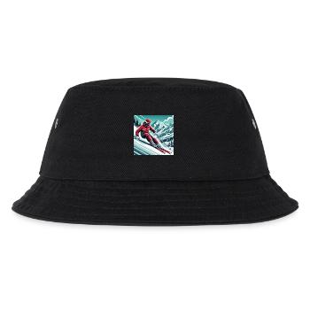 Dynamics and adventure: skiing in the Alps - Kids’ Bucket Hat - black - Front