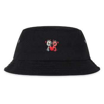 Hyäne Paar Liebe Valentinstag - Kinder Bucket Hat - Schwarz - Vorne