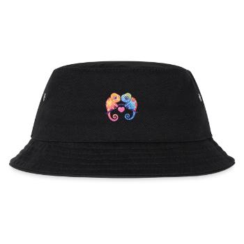 Chameleon Paar Liebe Valentinstag - Kinder Bucket Hat - Schwarz - Vorne