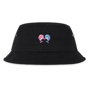 Wal Paar Liebe Valentinstag - Kinder Bucket Hat - Schwarz - Vorne