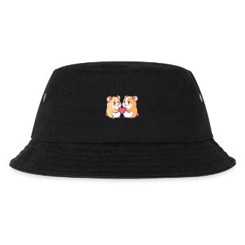Hamster Couple Love Valentine's Day - Kids’ Bucket Hat - black - Front