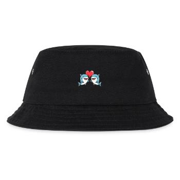Hai Paar Liebe Valentinstag - Kinder Bucket Hat - Schwarz - Vorne